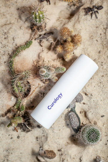 Korean skincare products flat lay with serums and creams