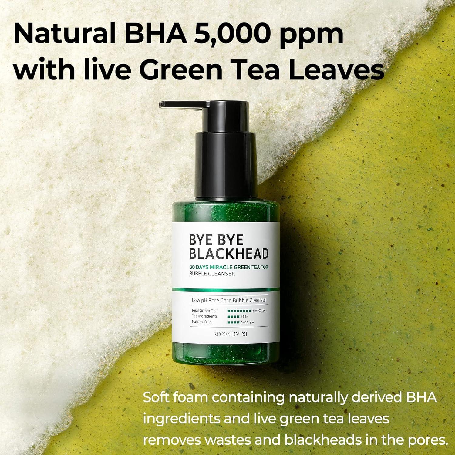 [SOME BY MI] BYE BYE BLACKHEAD 30 DAYS MIRACLE GREEN TEA TOX BUBBLE CLEANSER 120g