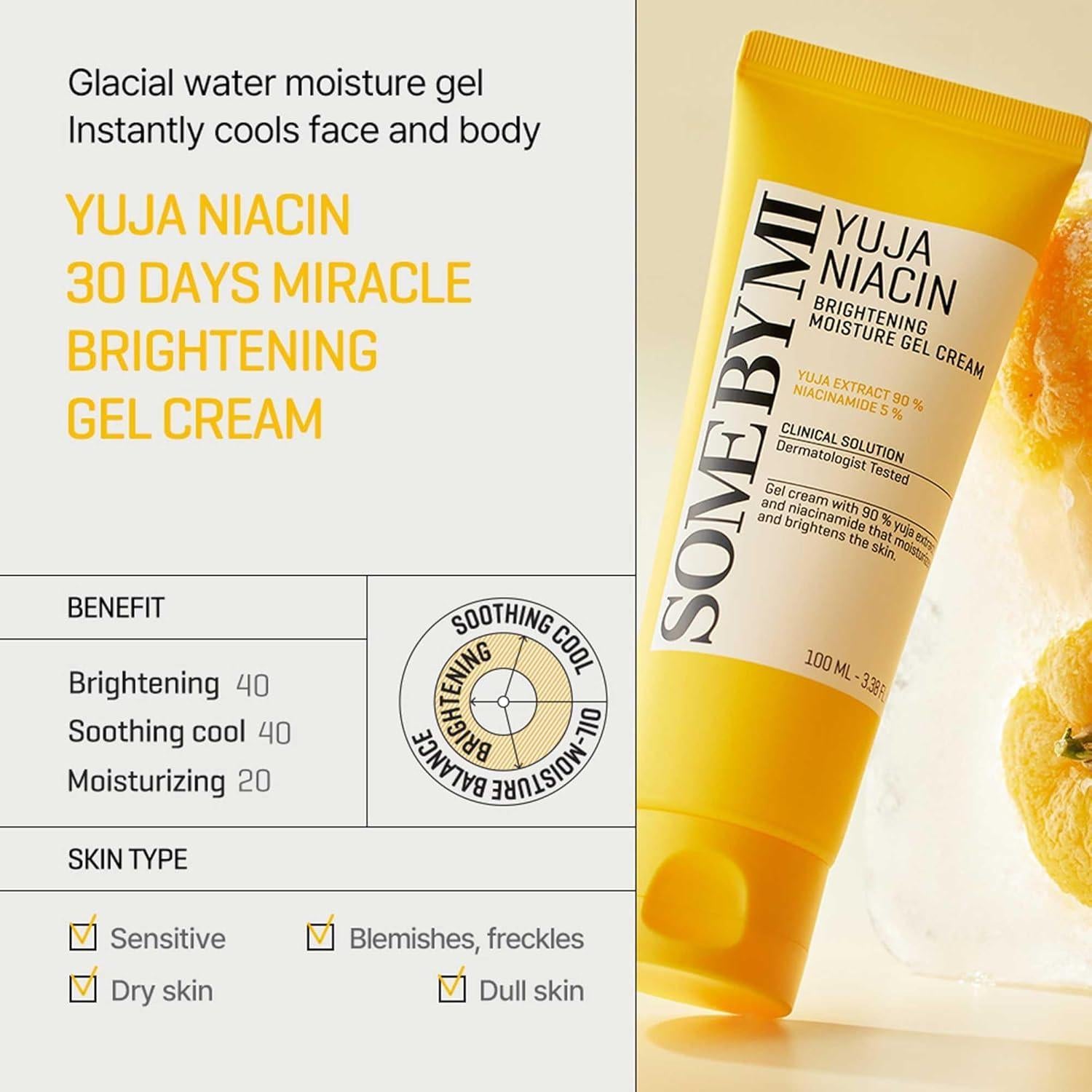 [SOME BY MI] Yuja Niacin Brightening Moisture Gel Cream Moisturizer 100ml