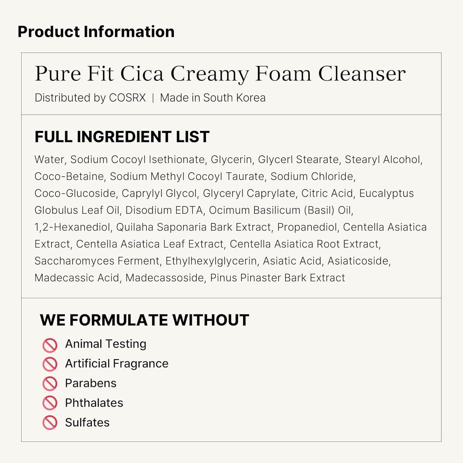 [COSRX] Pure Fit Cica Creamy Schaumreiniger 150ml