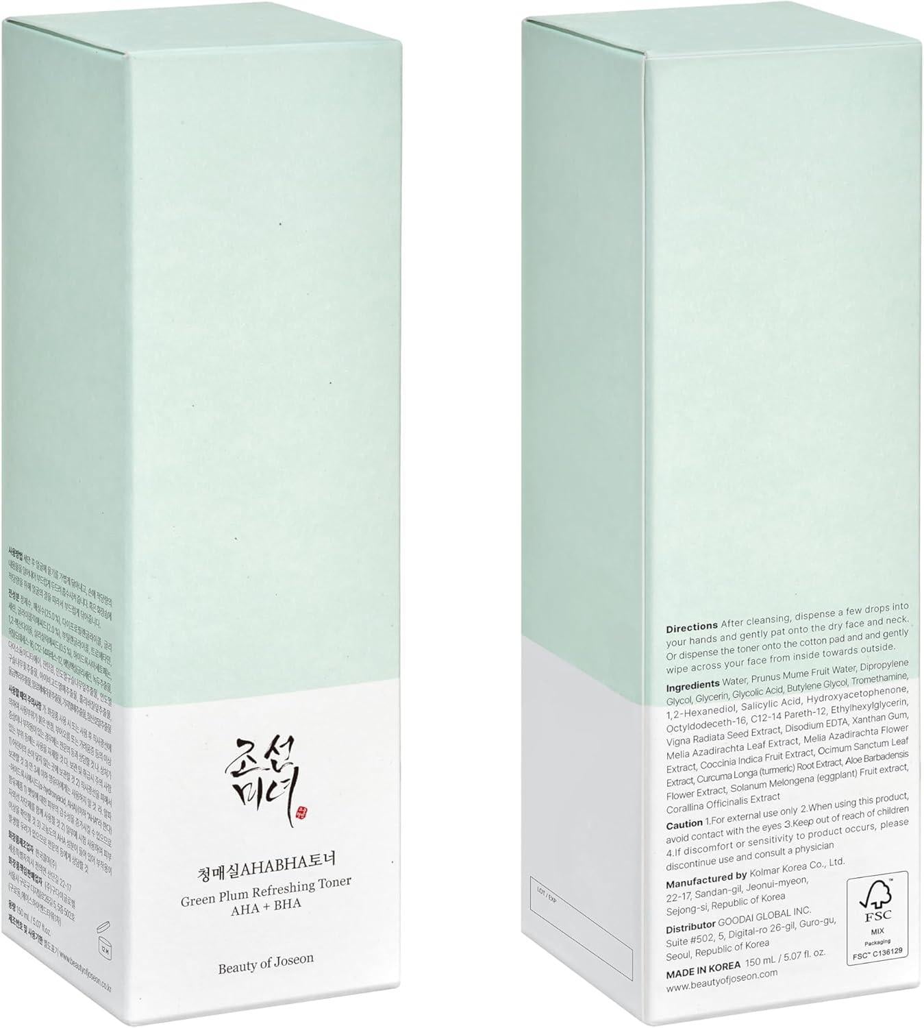 [Beauty of Joseon] Green Plum Erfrischendes Gesichtswasser: AHA + BHA 150ml