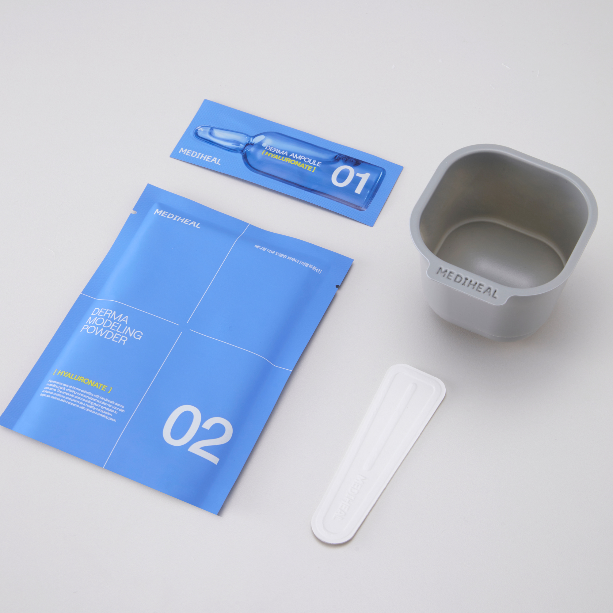 [Mediheal] Derma Modeling Pack Hyaluronate Feuchtigkeit (Ampulle 2ml+ Puder 28g)