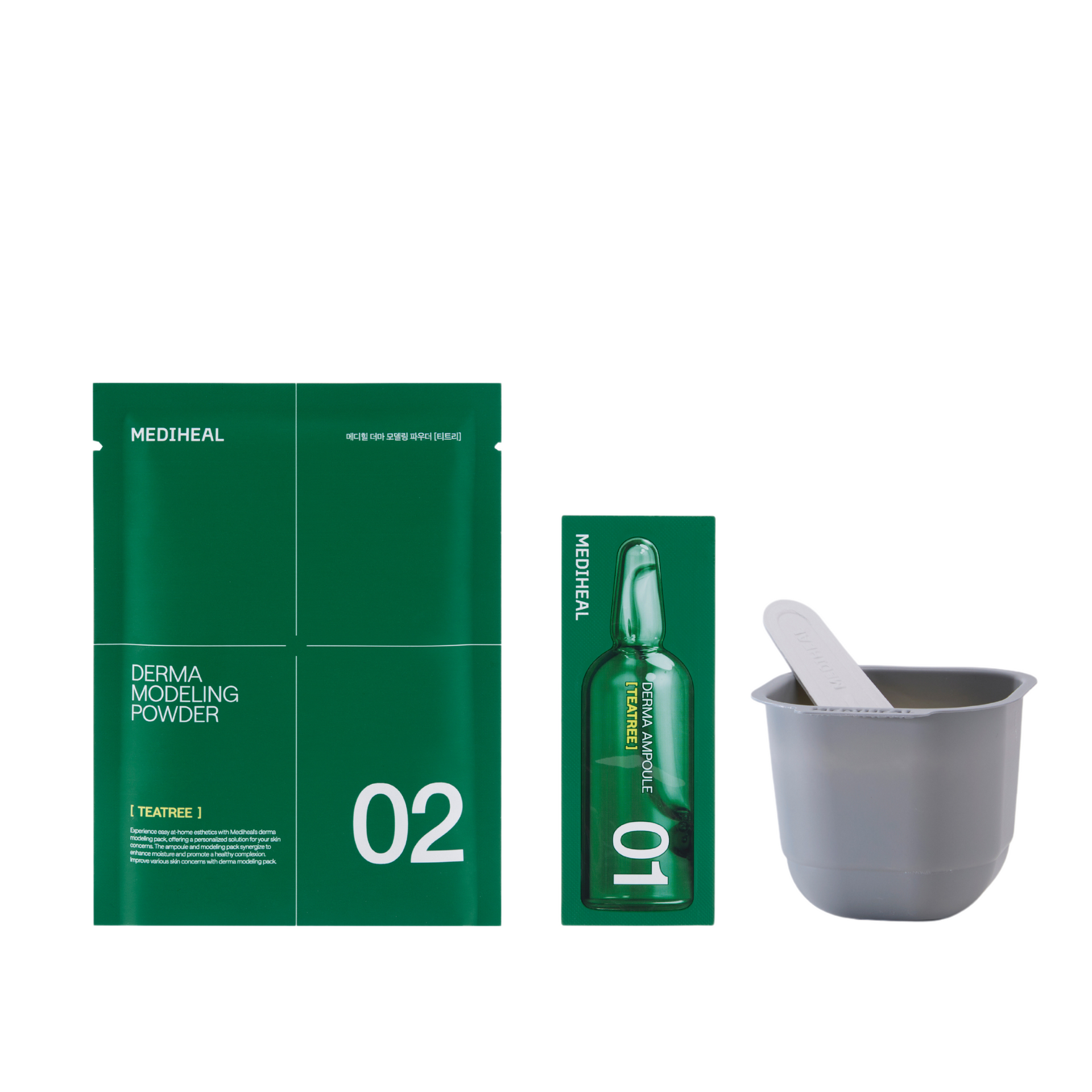 [Mediheal] Derma Modeling Pack Teebaum Beruhigend (Ampulle 2ml+ Puder 28g)
