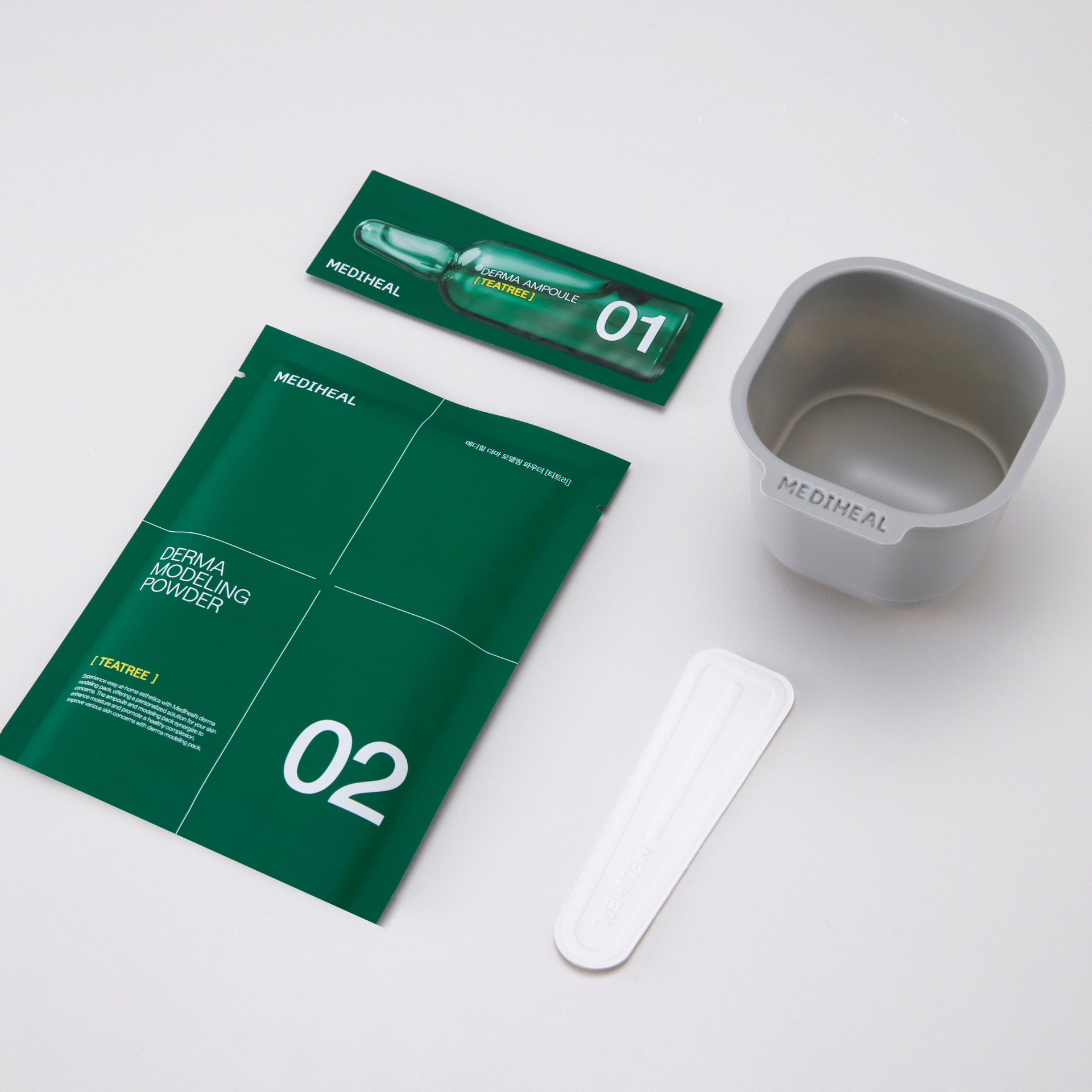 [Mediheal] Derma Modeling Pack Teebaum Beruhigend (Ampulle 2ml+ Puder 28g)