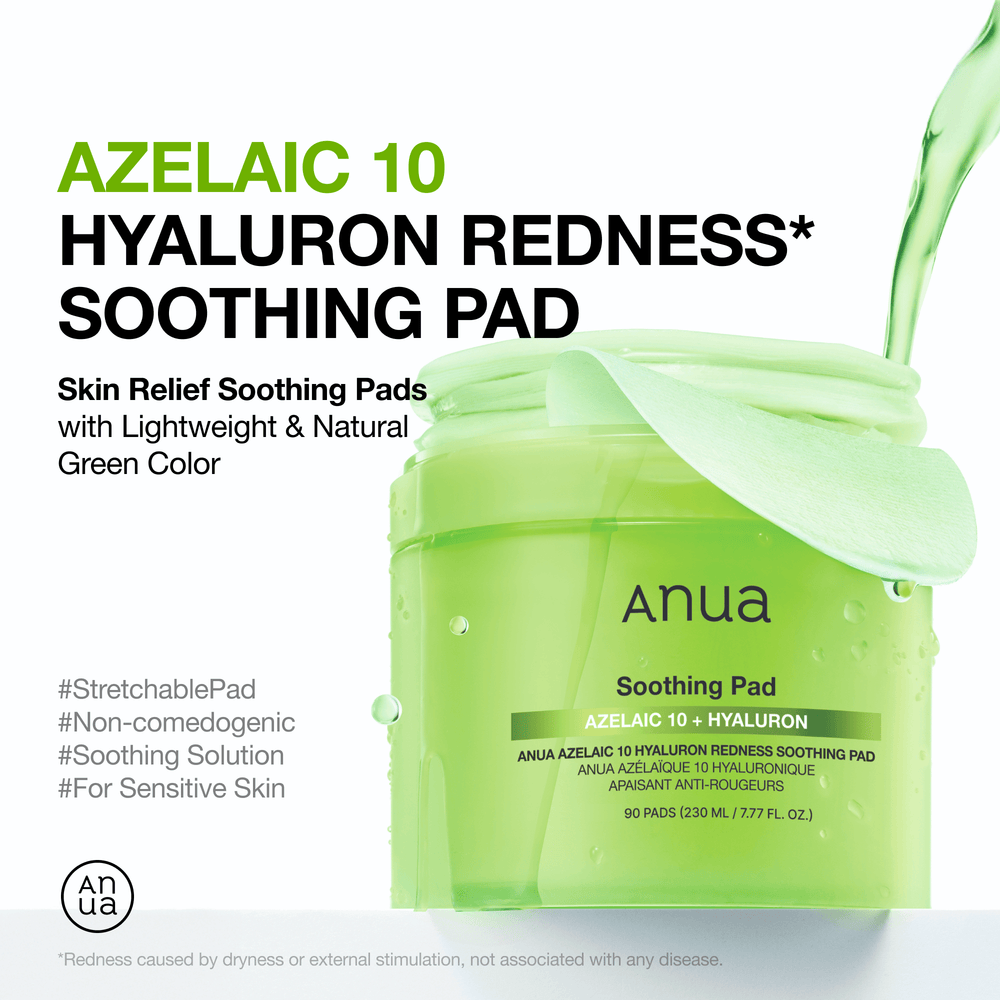 [Anua] Azelaic 10 Hyaluron Redness Soothing Pad 230ml 90 Stk.