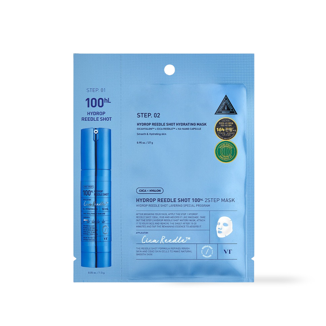 [VT Cosmetics] HYDROP Reedles Shot 100hL 2-SCHRITT-MASKE