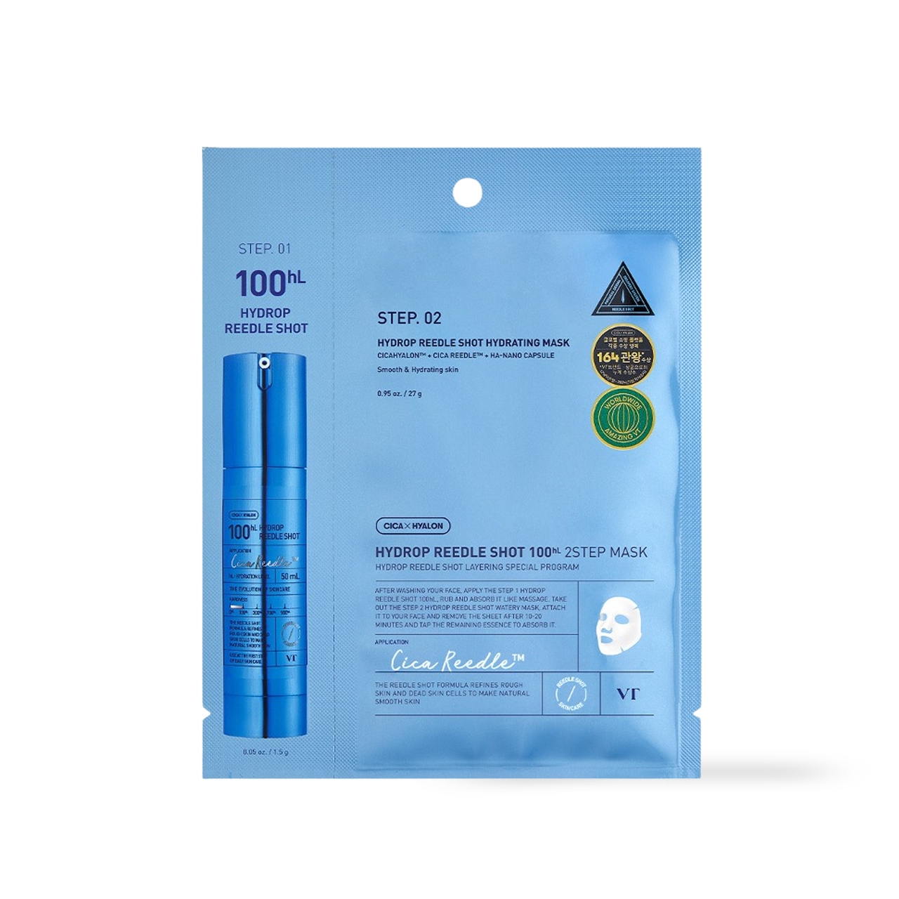 [VT Cosmetics] HYDROP Reedles Shot 100hL 2-SCHRITT-MASKE