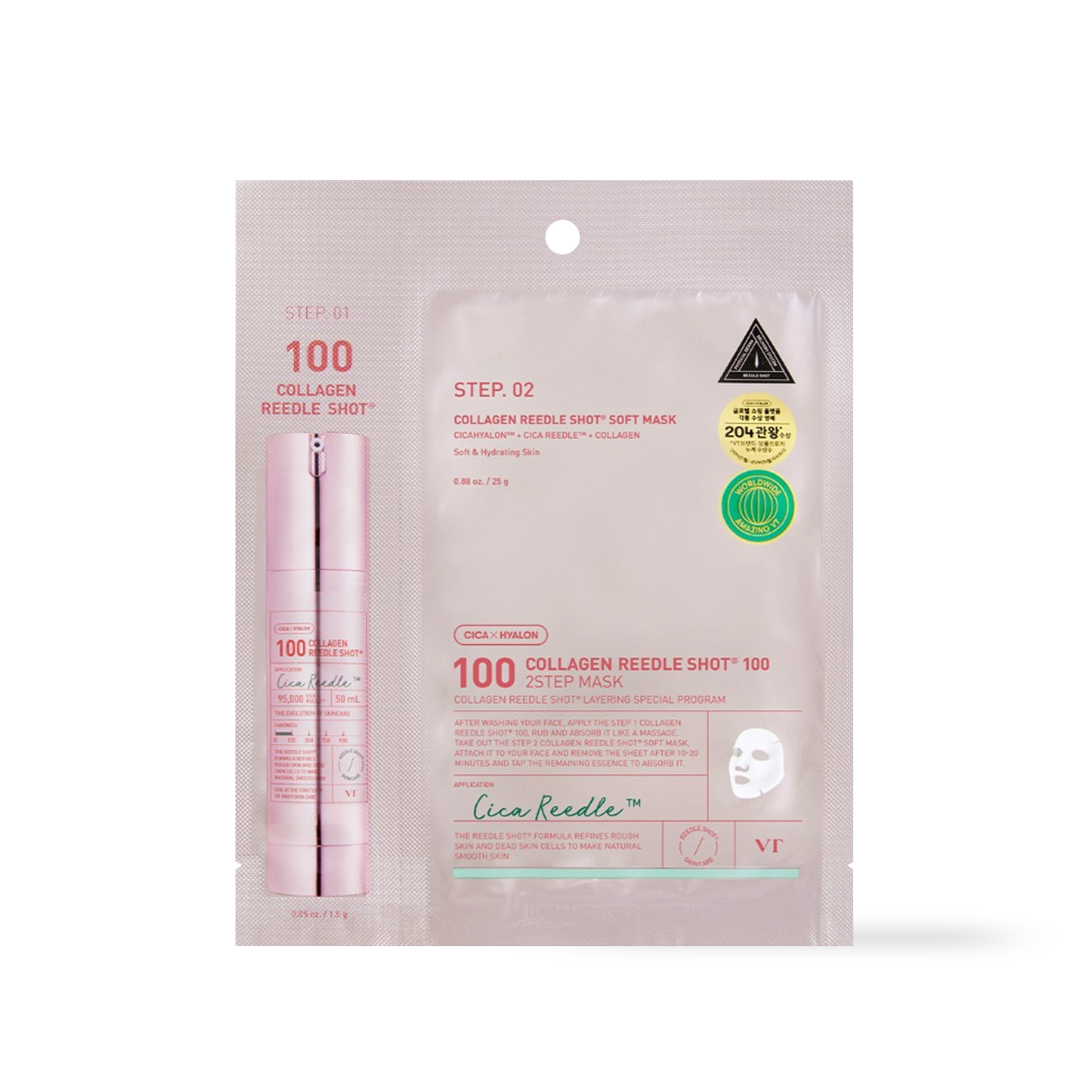 [VT Cosmetics] COLLAGEN Reedles Shot 100hL 2-SCHRITT-MASKE