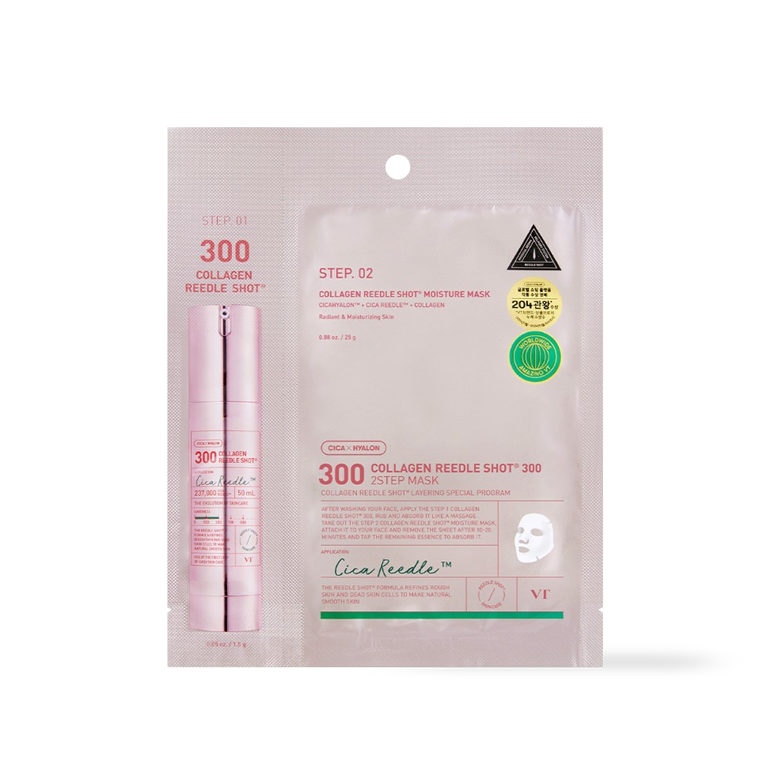 [VT Cosmetics] COLLAGEN Reedle Shot 300hL 2-Schritt-Maske