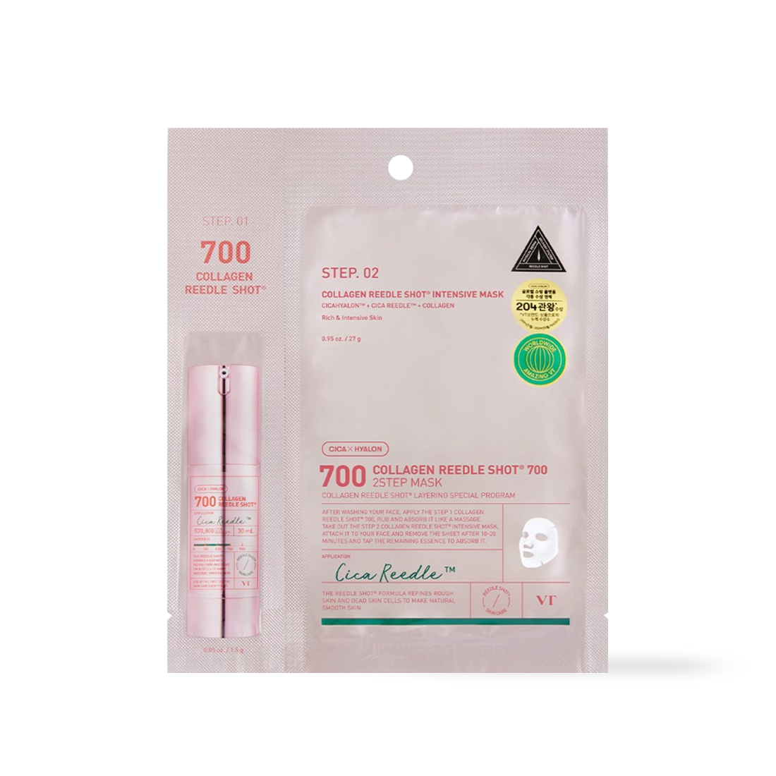 [VT Cosmetics] COLLAGEN Reedles Shot 700hL 2-SCHRITT-MASKE