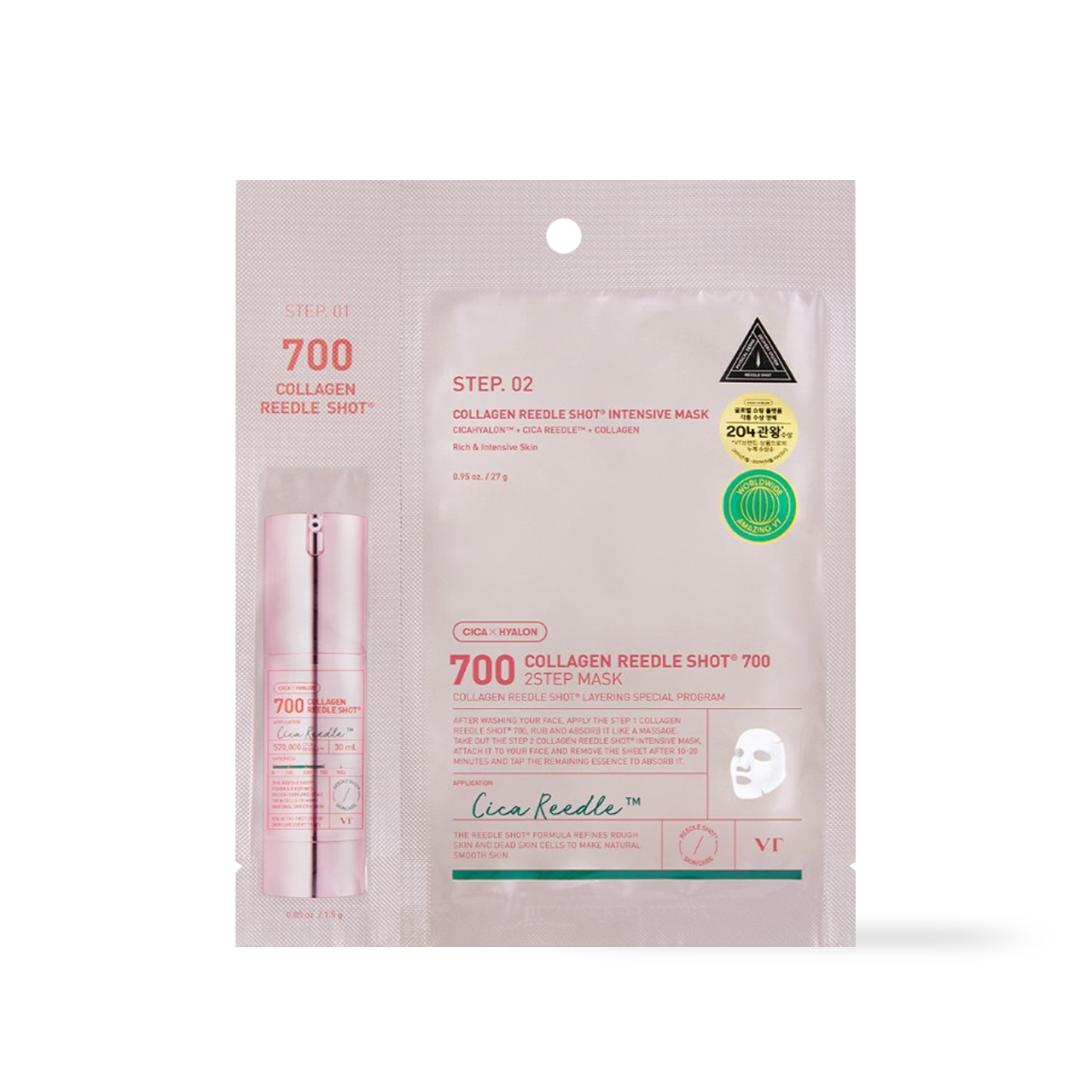 [VT Cosmetics] COLLAGEN Reedles Shot 700hL 2-SCHRITT-MASKE