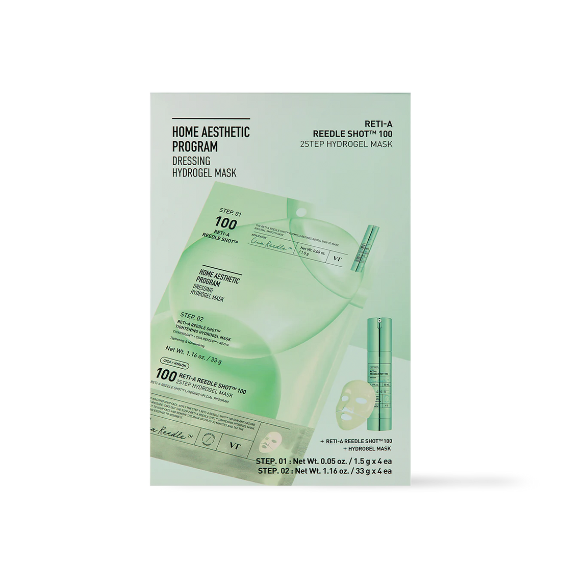 [VT Cosmetics] RETI-A Reedle Shot 100 2STEP Hydrogel Maske - 2 Typen