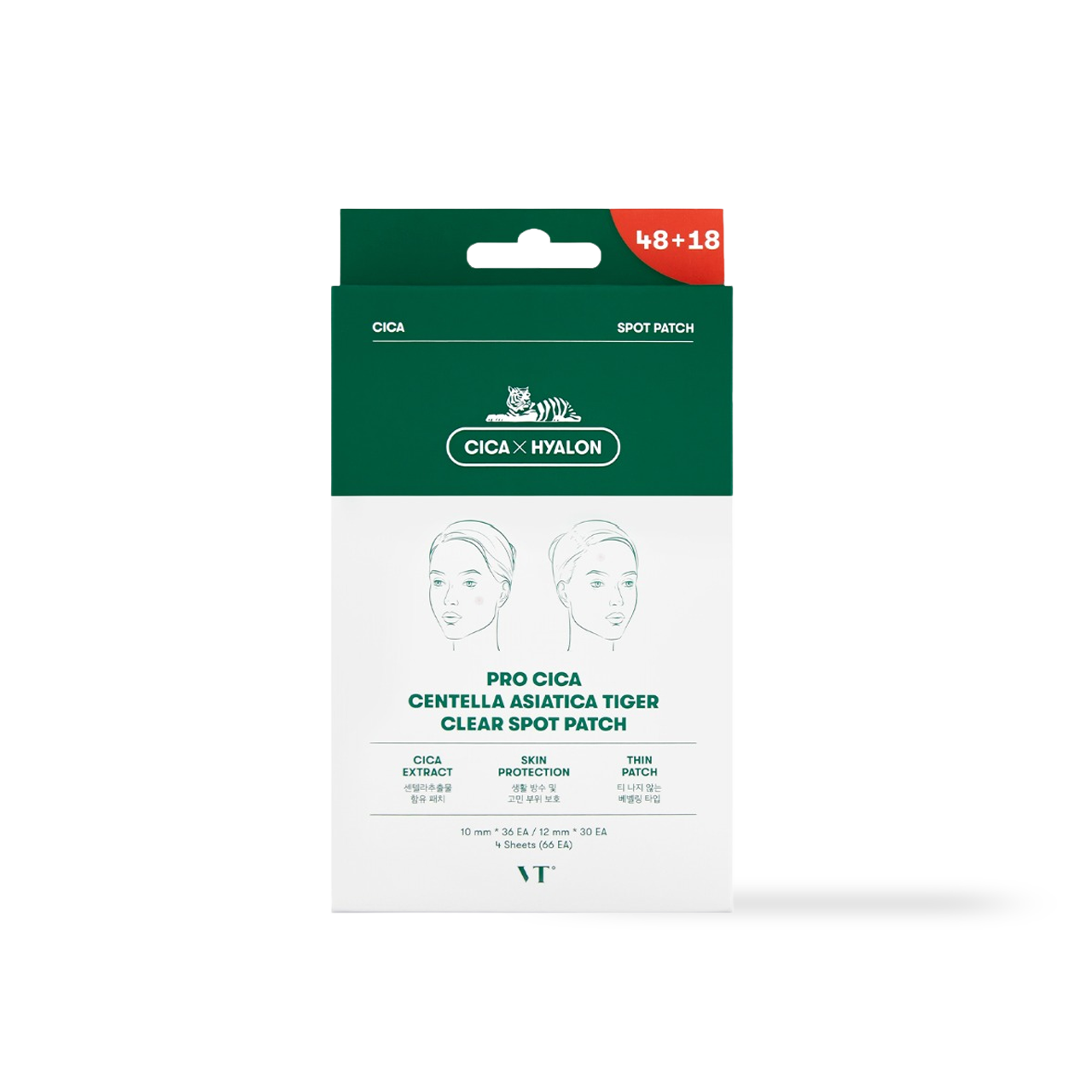 [VT Cosmetics] PRO CICA Centella Asiatica Tiger Clear Spot Patch 66 Stk.