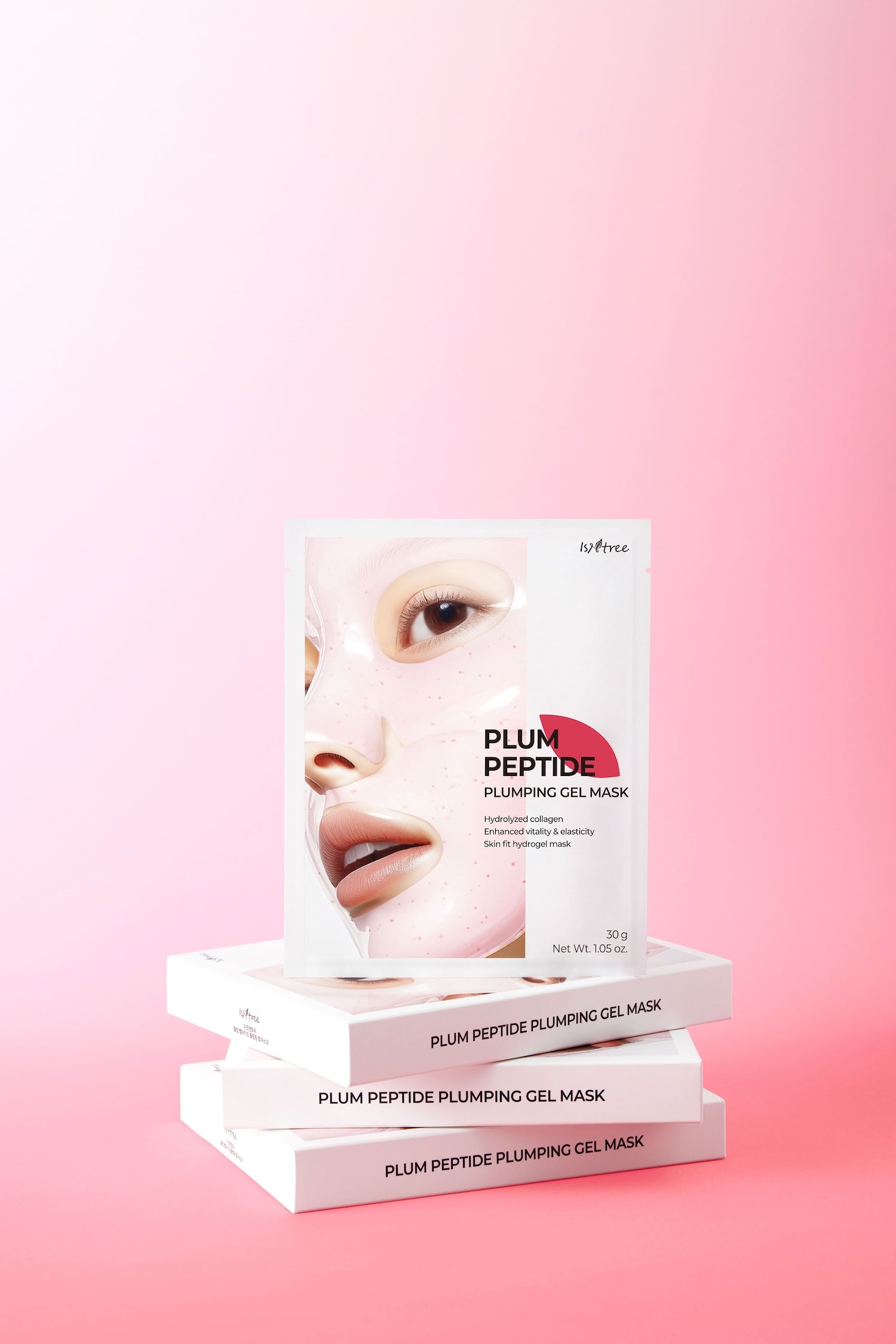 [Isntree] Plum Peptide Plumping Gel Mask 30g*4 Stück