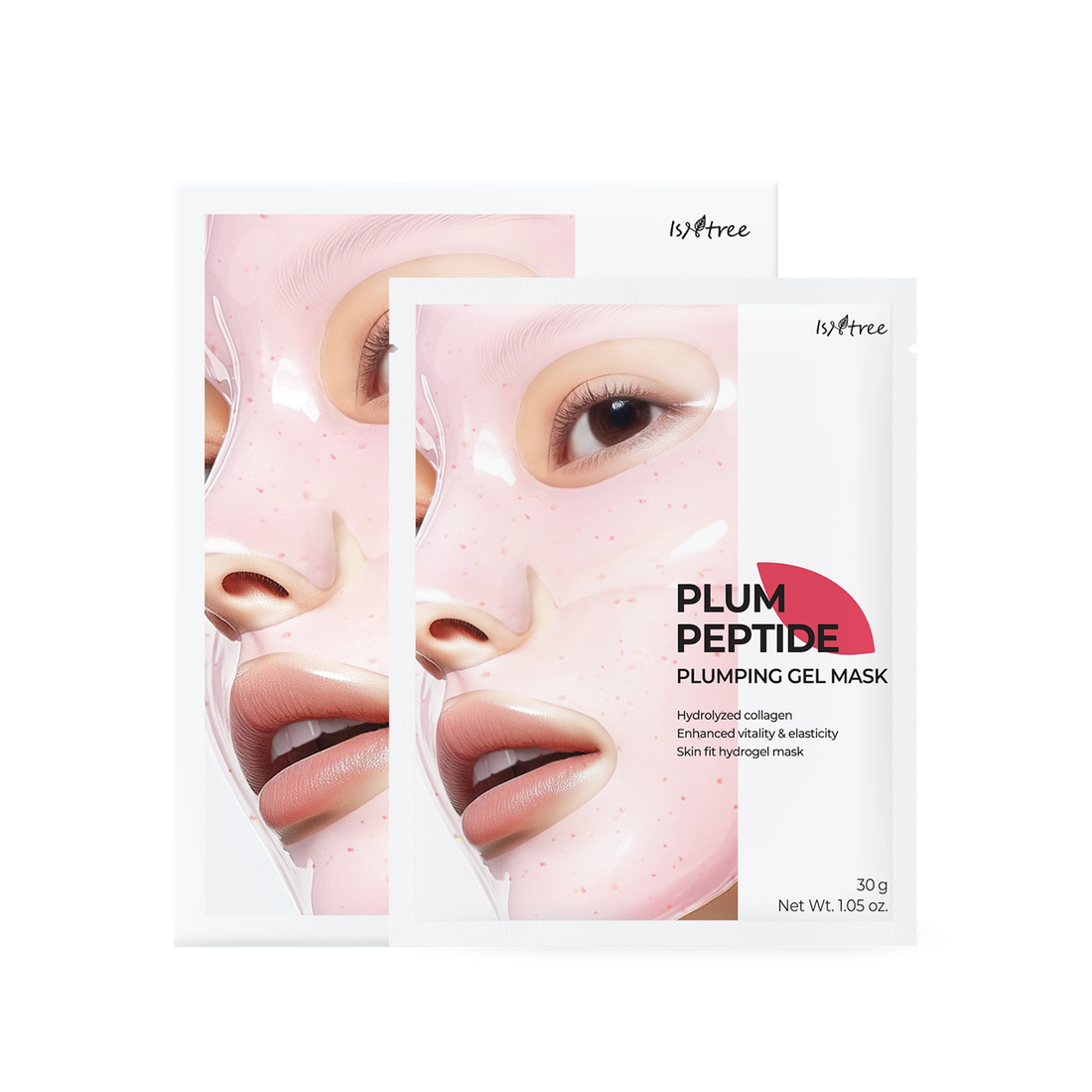 [Isntree] Plum Peptide Plumping Gel Mask 30g*4 Stück