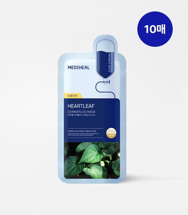 [Mediheal] Derma Plus Houttuynia Cordata Maske 10 Stk