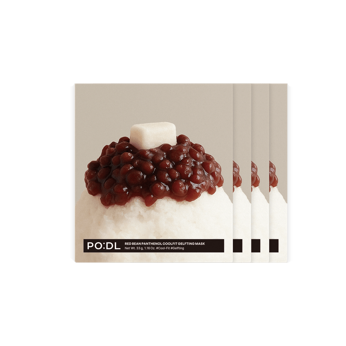 [PO:DL] Red Bean Panthenol Coolfit Gelfting Mask (4ea) (+Special Gift)